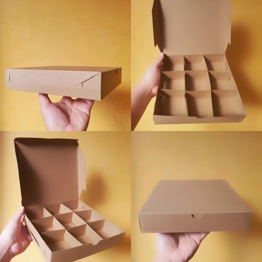 

Box Eggtart 22x22x4.5 Dus Polos Sekat 9