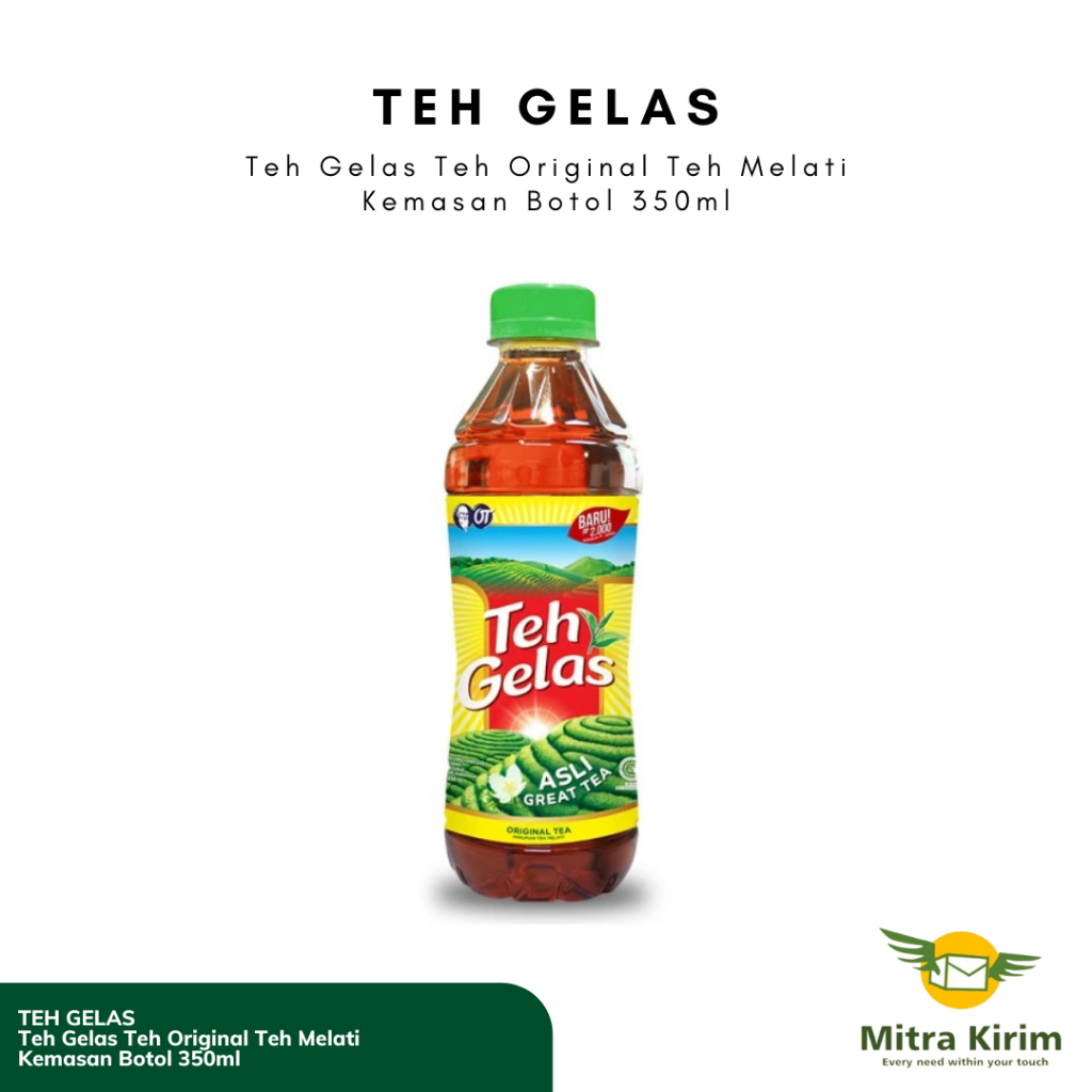 

Teh Gelas Teh Original Melati Kemasan Botol 350ml