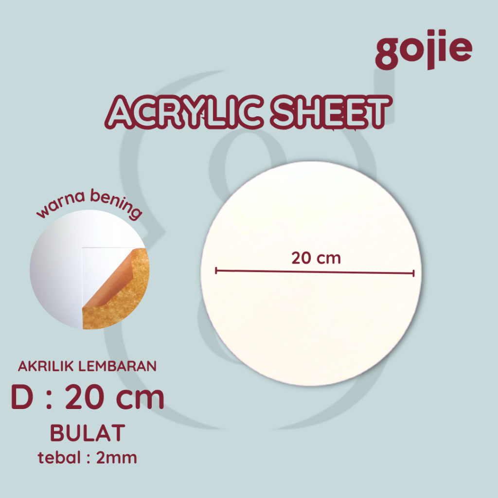 

AKRILIK BULAT DIAMETER 20 CM / AKRILIK LEMBARAN BENING TEBAL 2MM