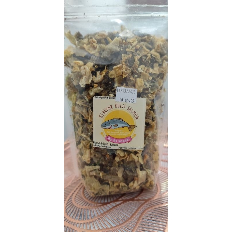

kremesan kerupuk kulit salmon 250 gram renyah gurih tanpa tepung