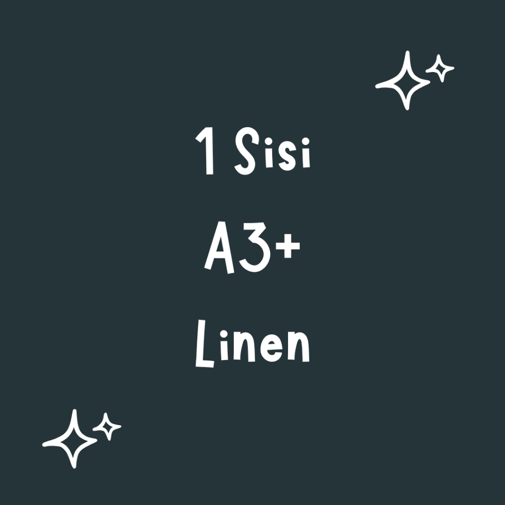 [1 Sisi] Cetak Print Linen A3+ Kertas Tekstur Kertas Sertifikat Murah Desain Custom