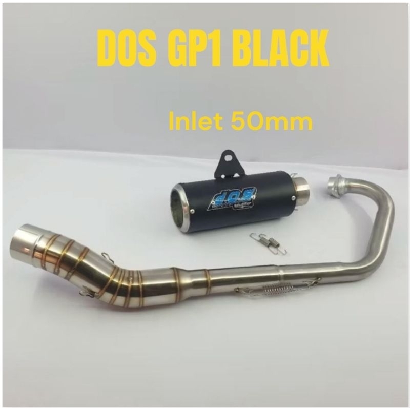 KNALPOT DOS GP1 black COTING MX KING KNALPOT DOS SATRIA FU VIXION KNALPOT RACING JUPITER MX NEW KNAL