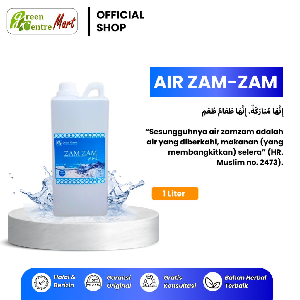 

AIR ZAM-ZAM ASLI 1 LITER AIR ZAM ZAM CURAH KEMASAN AIR ZAM ZAM