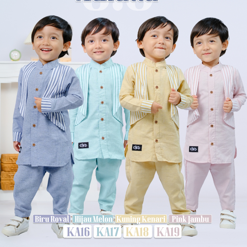 Cutekids Baju Muslim Setelan Koko Anak Bayi Laki Laki Cowok Lengan Panjang Usia 3 12 Bulan 1 2 3 4 5