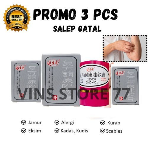 Vins Store Promo 3 Pcs Salep Gatal Salep Kulit KL Salep Gatal Kudis Kurap Alergi Kulit 10gr
