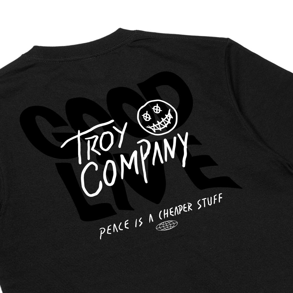 Troy Company Tshirt Black Good Live - Kaos Pria Lengan Pendek Hitam MT 2718