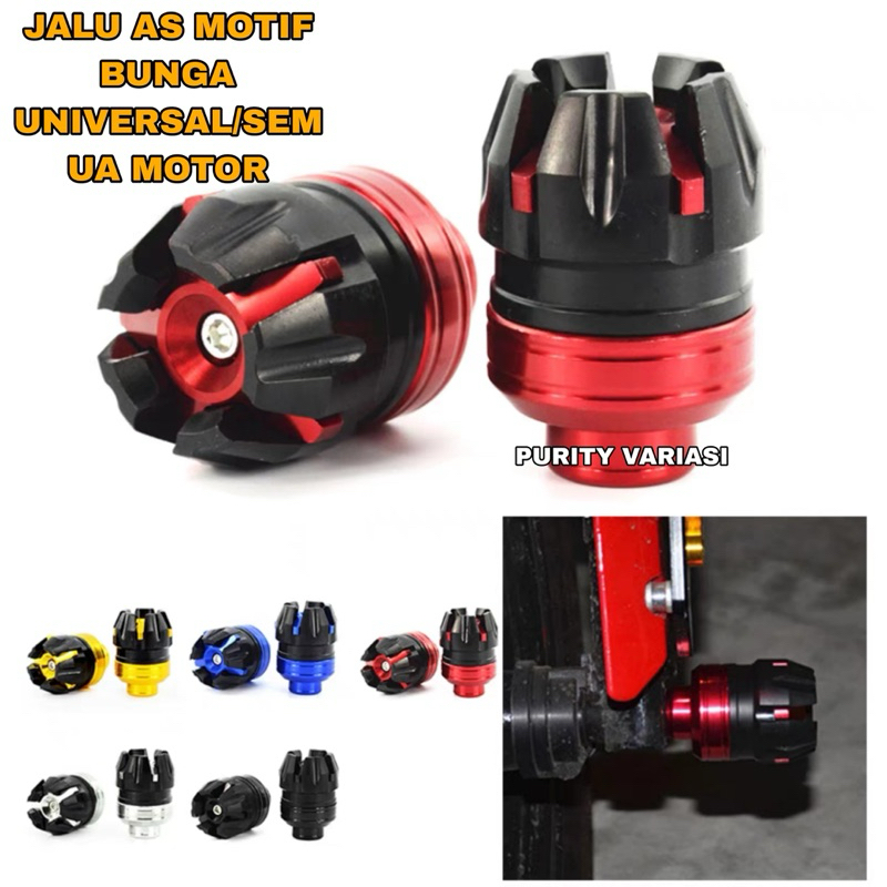 Jalu As Motor Roda Depan Jalu Stang Motor Nmax Dan Semua Motor/Universal Motif Bunga