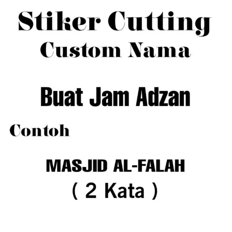 Stiker Custom Nama Request Cutting Nama Stiker Anti Air