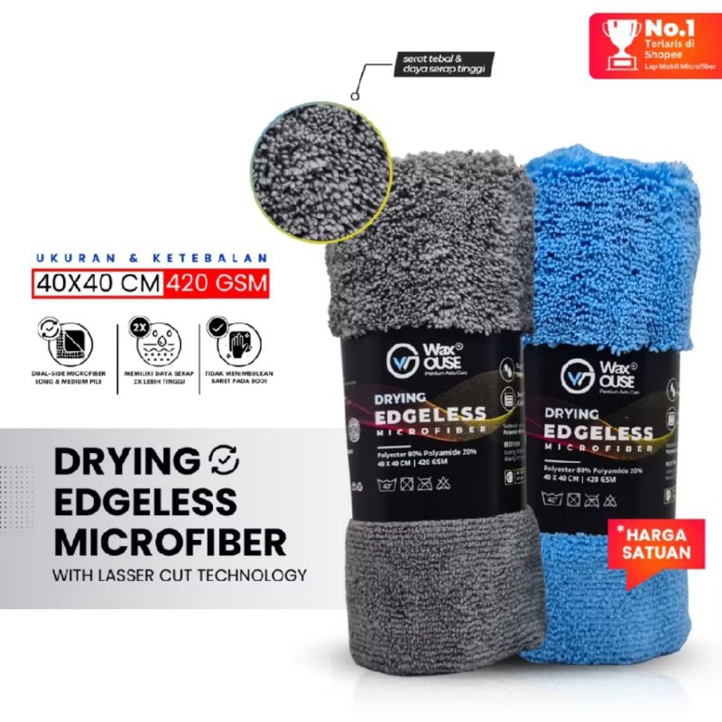 Kain Lap Microfiber Edgeless Drying Original