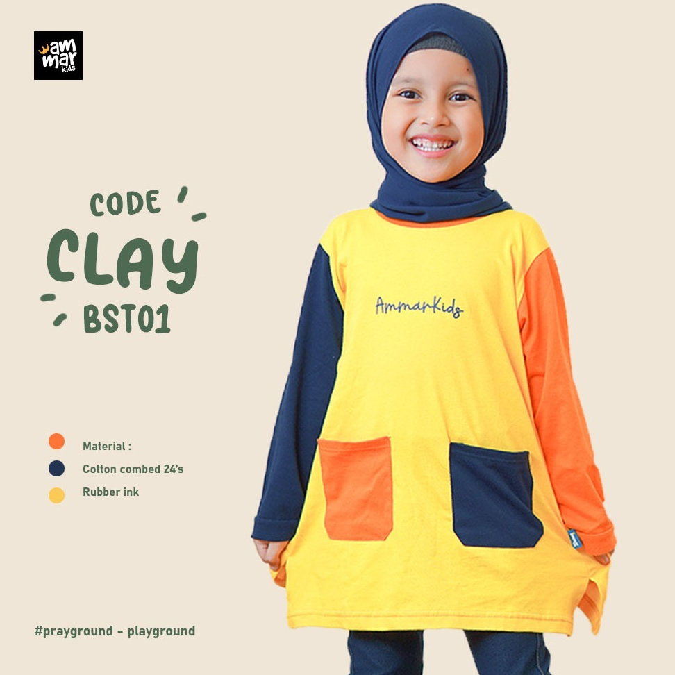 Ammar Kids Kaos Tunik Anak Perempuan Cewek Lengan Panjang Keren Terbaru Kekinian Lucu Umur 3 4 5 6 7