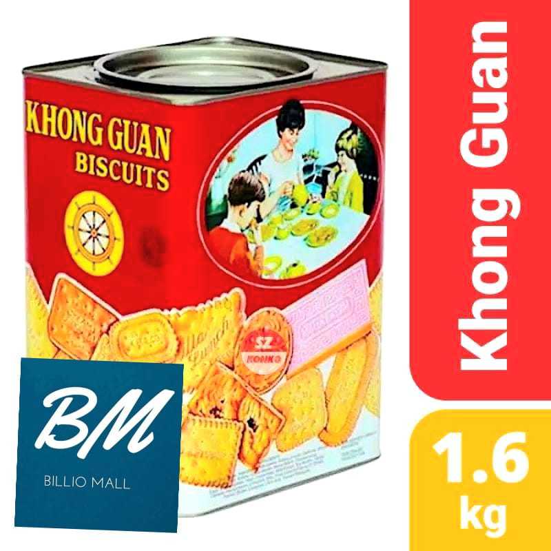 

Khong Guan Assorted Biskuits 1600 gr Kaleng Kotak Segi Merah Besar