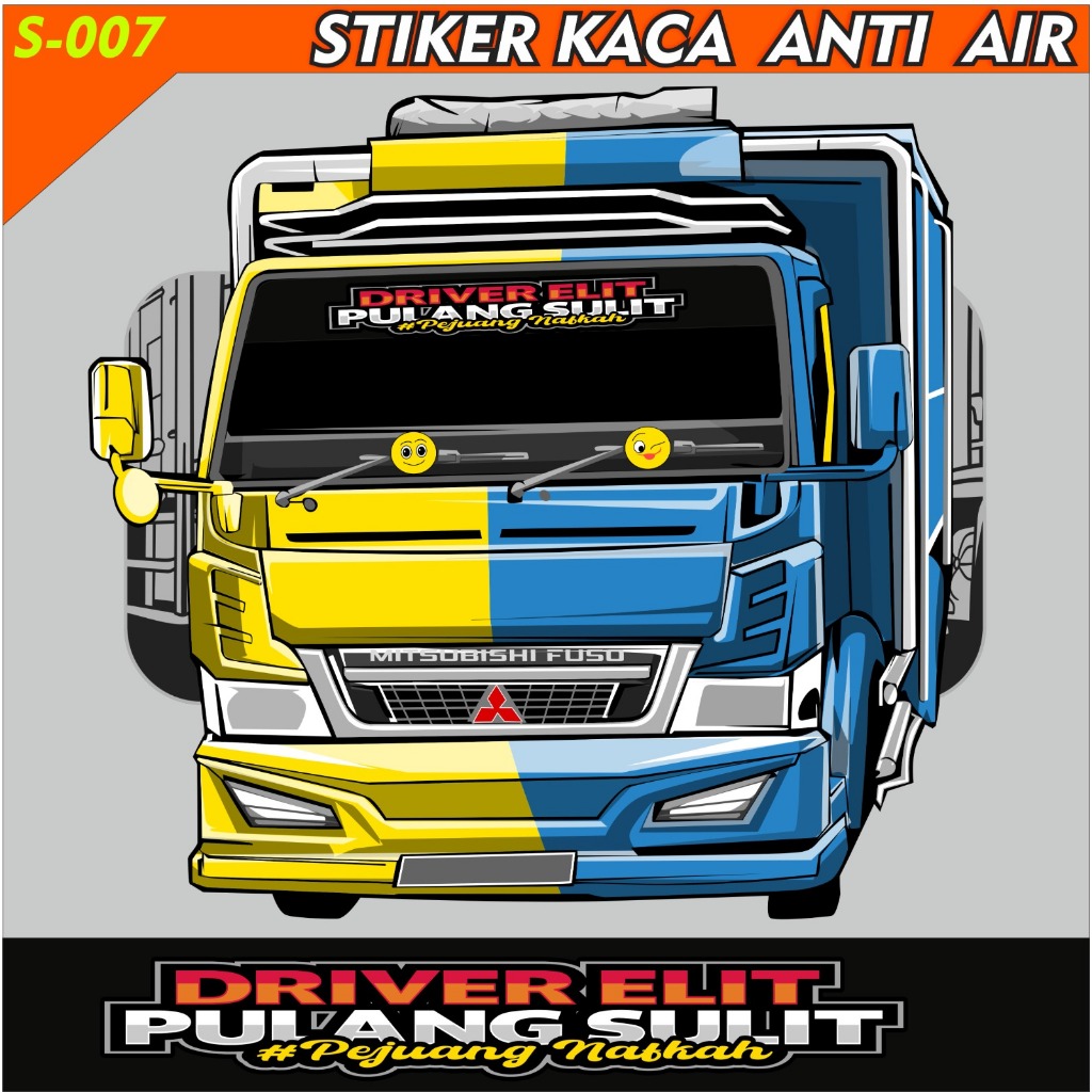 Sticker Kaca Depan Mobil Truk / Stiker Kaca Depan Mobil Anti Air Model Terkini Terbaru