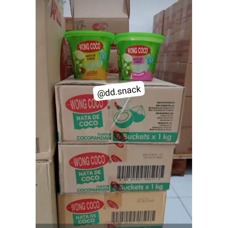 

Nata De coco cocopandan wong coco 1kg kartonan (instan/sameday)