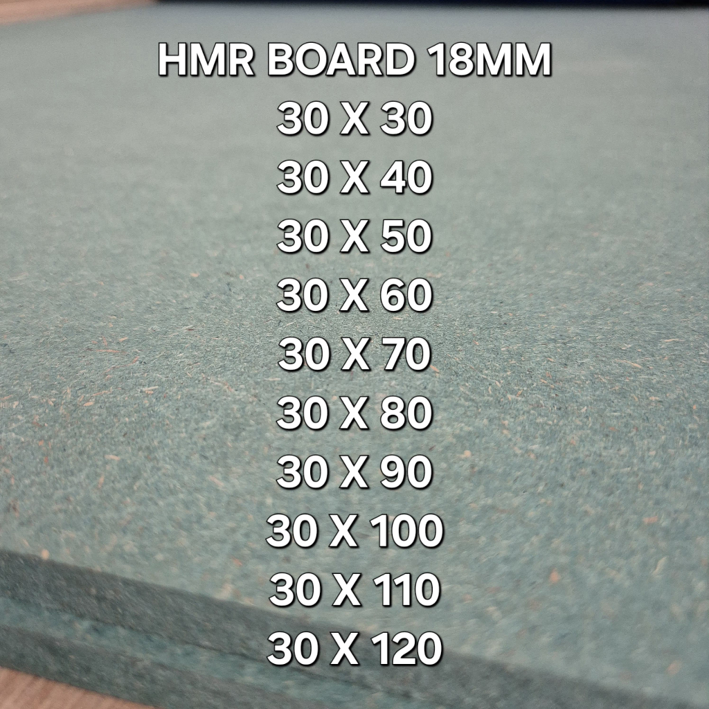 Papan MDF / HMR BOARD custom warna hijau 18mm lebar 30 cm