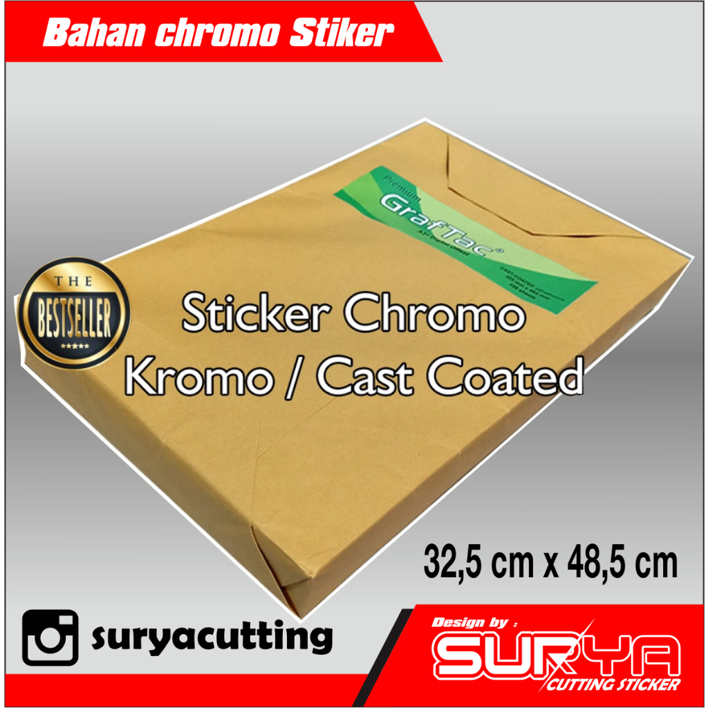 

Quantac sticker chromo A3+ sticker label kromo bontak lintec