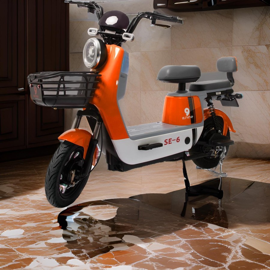 E NINE SEPEDA MOTOR LISTRIK SE 6 SELIS DEWASA DAN ANAK - Putih