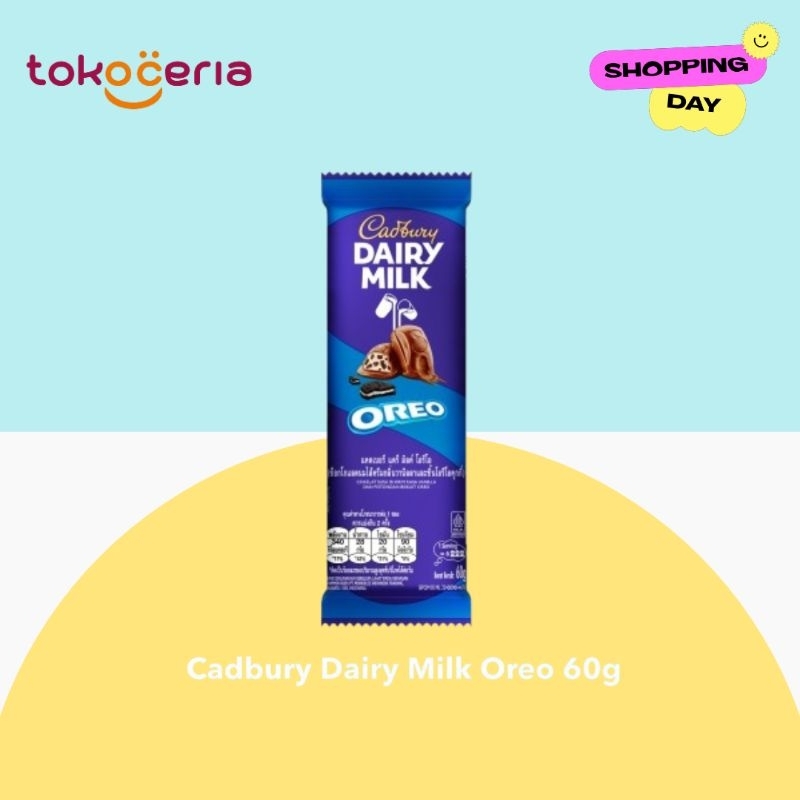 

CADBURY DAIRY MILK OREO 60G - COKELAT SUSU ISI BISKUIT DAN KRIM OREO