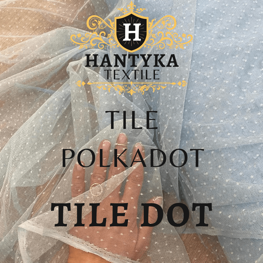 KAIN TILE DOT / TULLE DOTS / TILE POLKADOT / TILE BINTIK / POLKA DOT/ SOFT TULE TILE HALUS KAIN TILE