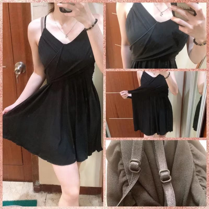 JAPANESE BLACK PROM MINI DRESS