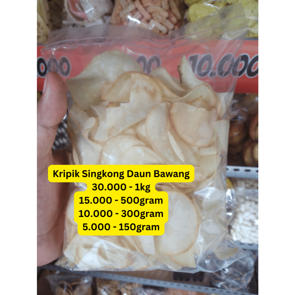 

Kripik Singkong Daun Bawang - Camilan Ngonah Snacks