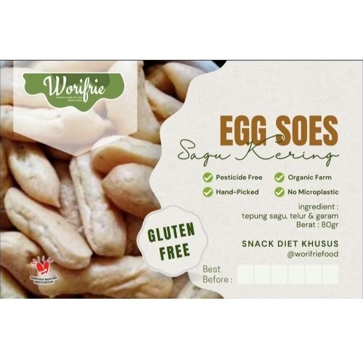 

Egg soes sagu kering 80gr