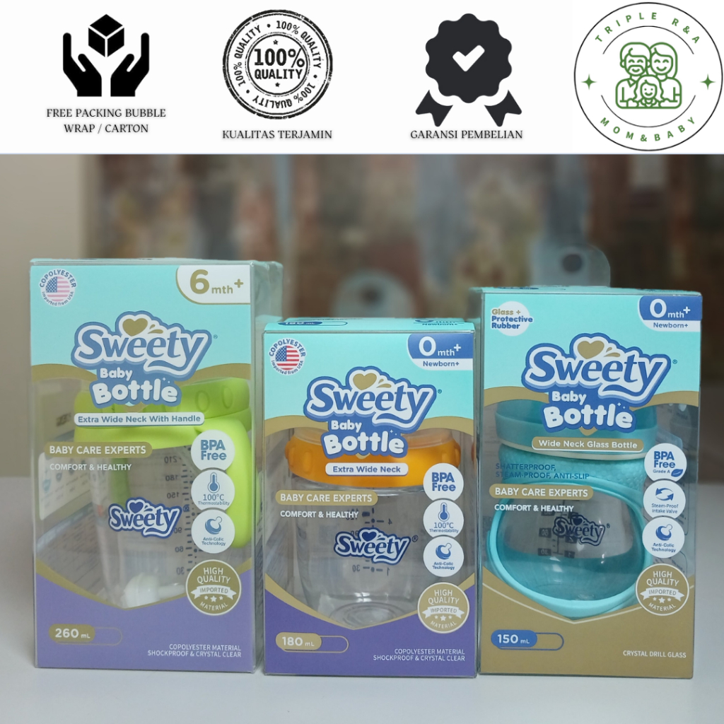 Sweety Baby Bottle/Extra wide neck/Botol Bayi/Dot Bayi/Botol Susu Bayi