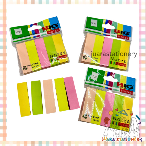 

(1244) Sticky Notes Big 5 Warna - Sticky Notes Penanda 3x2 inch 76x51 mm