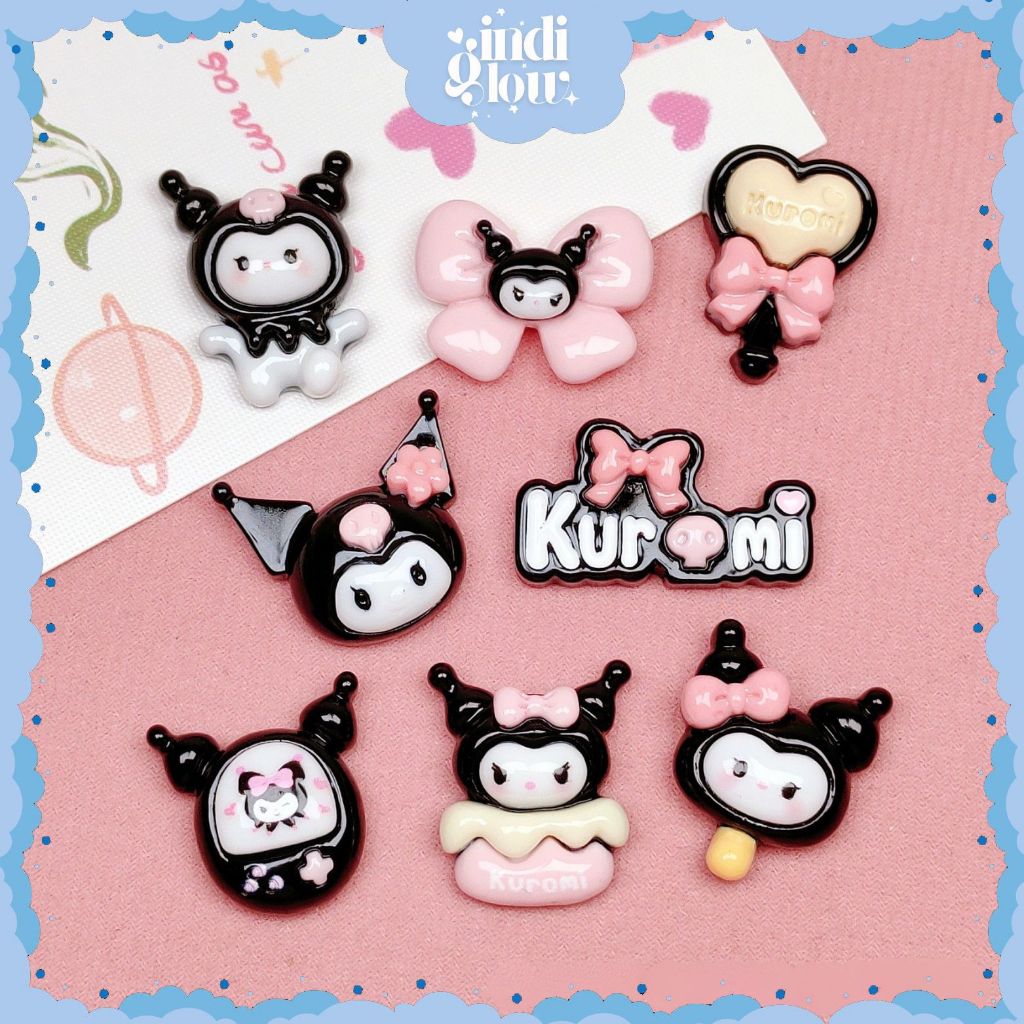 

IG Stiker 3D Clay Per Pcs Stiker Clay Aksesoris Dekorasi Case Tumbler Karakter Kuromi Resin DIY