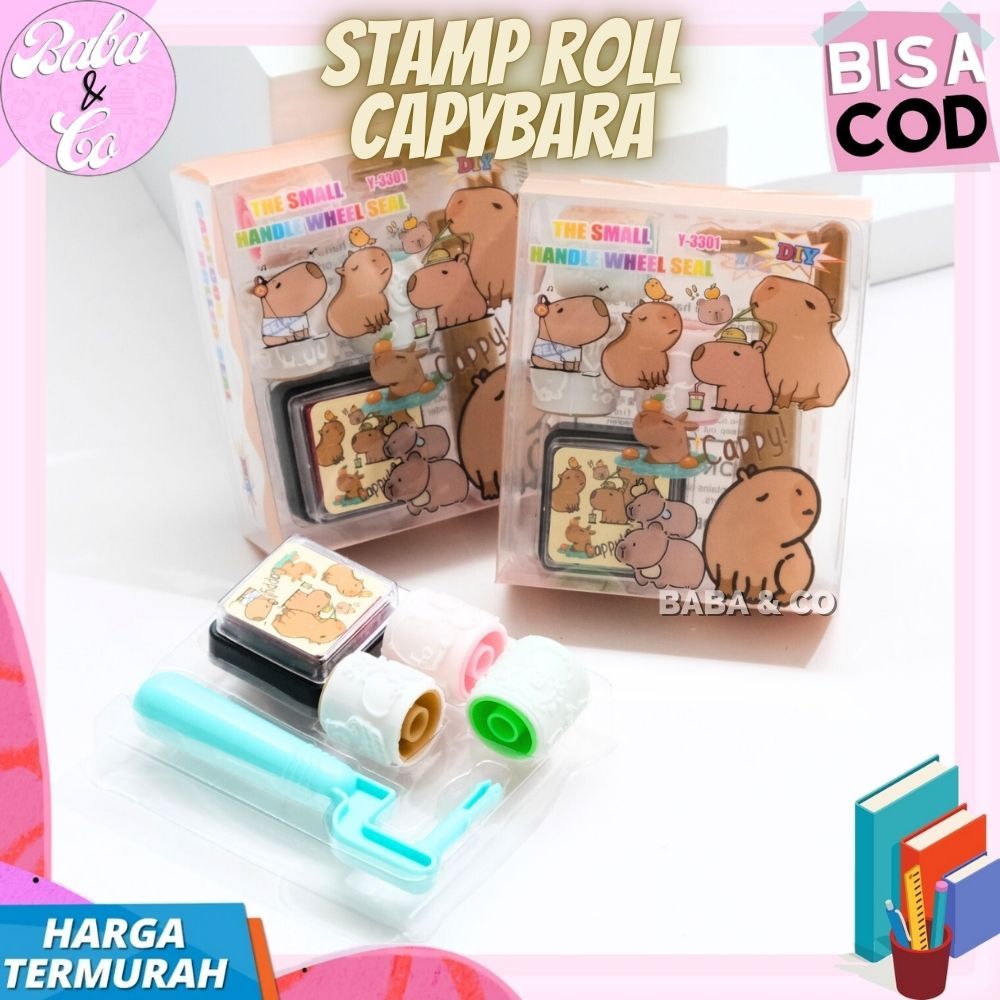 

ROLLER STAMP CAPYBARA LUCU UNIK STAMP ROLL CAPYBARA CAP ROLLER CAPYBARA IMUT ROLLER STAMP CAP KAPIBARA