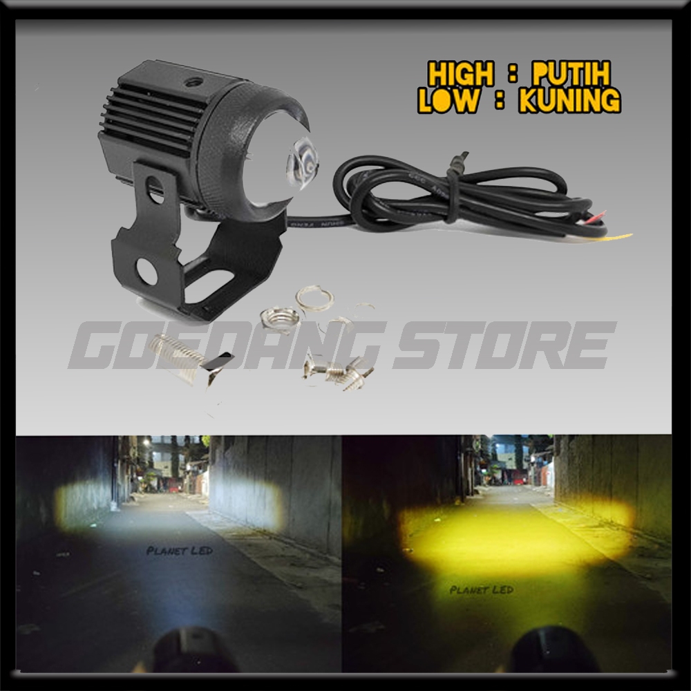 Headlamp Lampu Sorot Sepeda Motor Led Lampu Tembak Laser Led Mini 2 Warna - Lampu Tembak