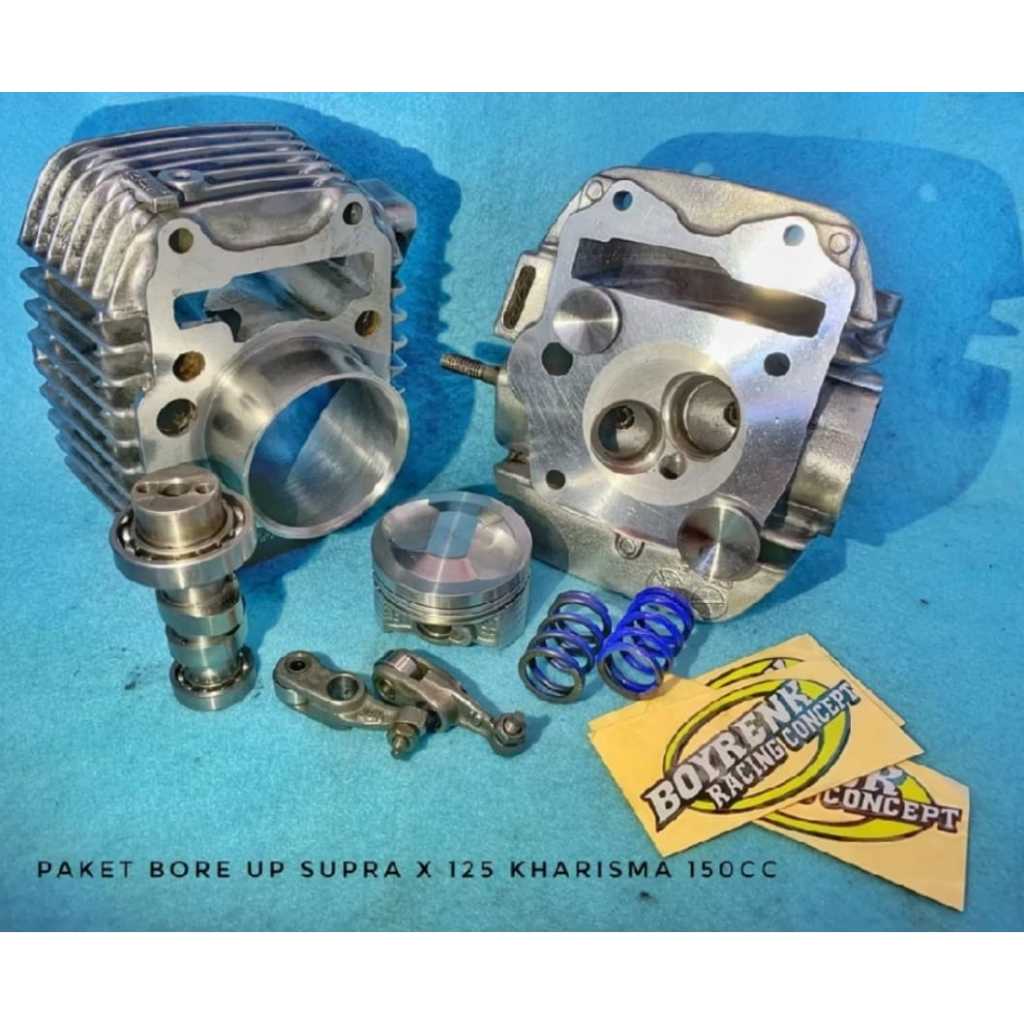 PAKET BORE UP KHARISMA SUPRA X 125 || SUPRA X 125 HELMIN KHARISMA HELMIN 150CC - BOYRENK RACING OLSH
