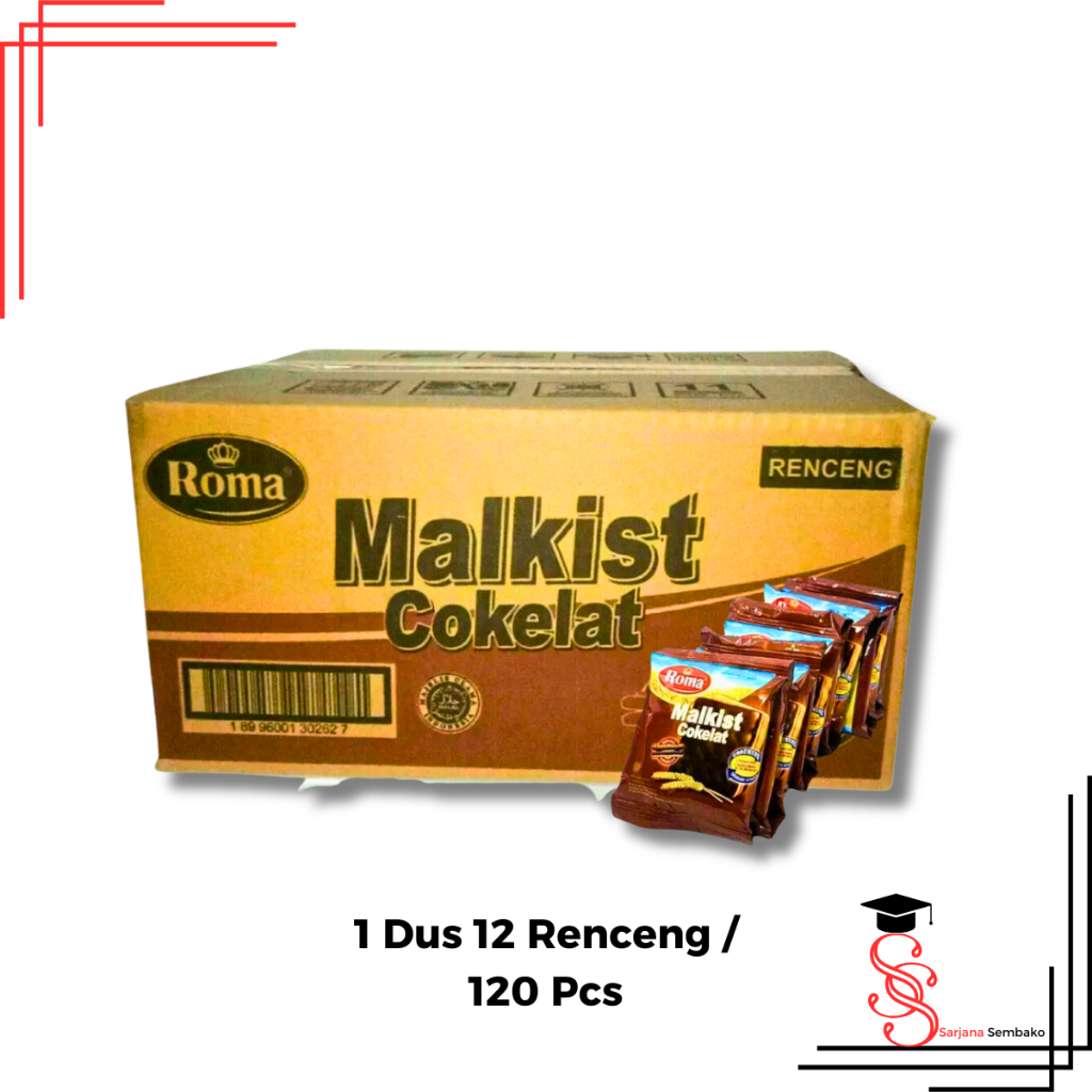 

Roma Crackers Malkist Cokelat - 1 Dus 120 Pcs