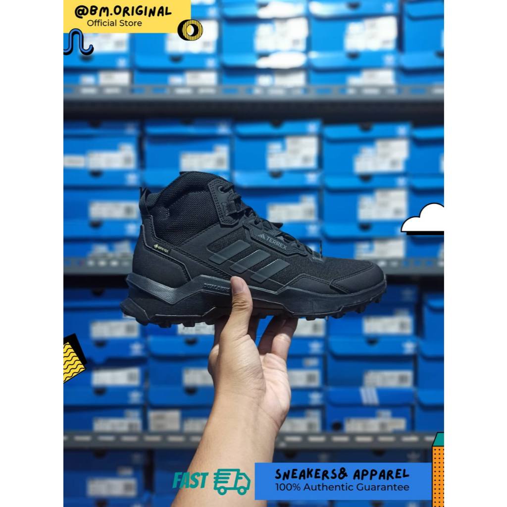 Adidas Terrex AX4 Mid Goretex Hiking Core Black Carbon Grey HP7401