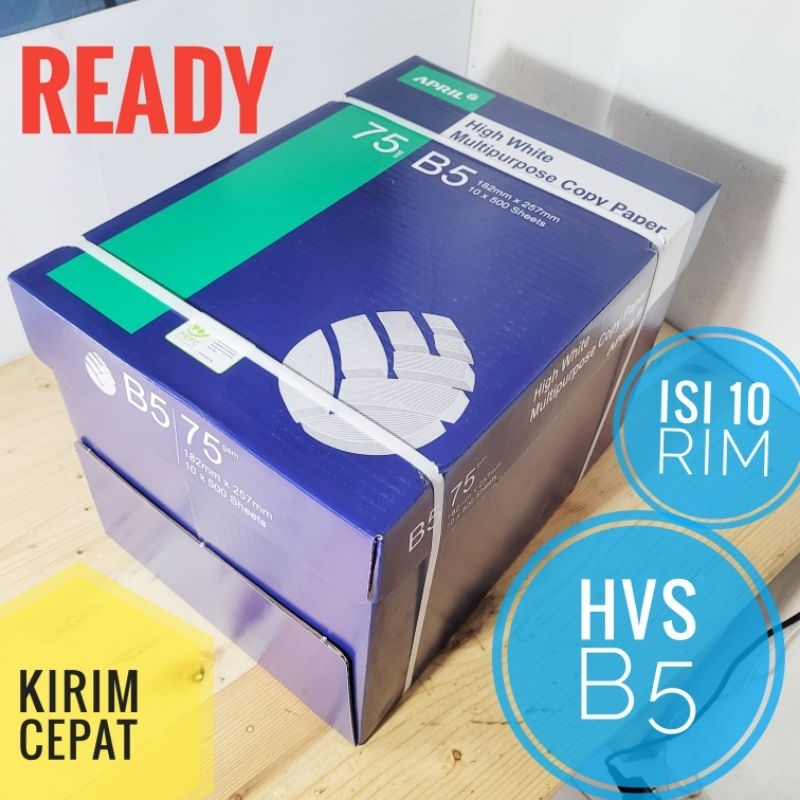 

Kertas HVS B5 75 gr 1 Dus (High Multipurpose Copy Paper)