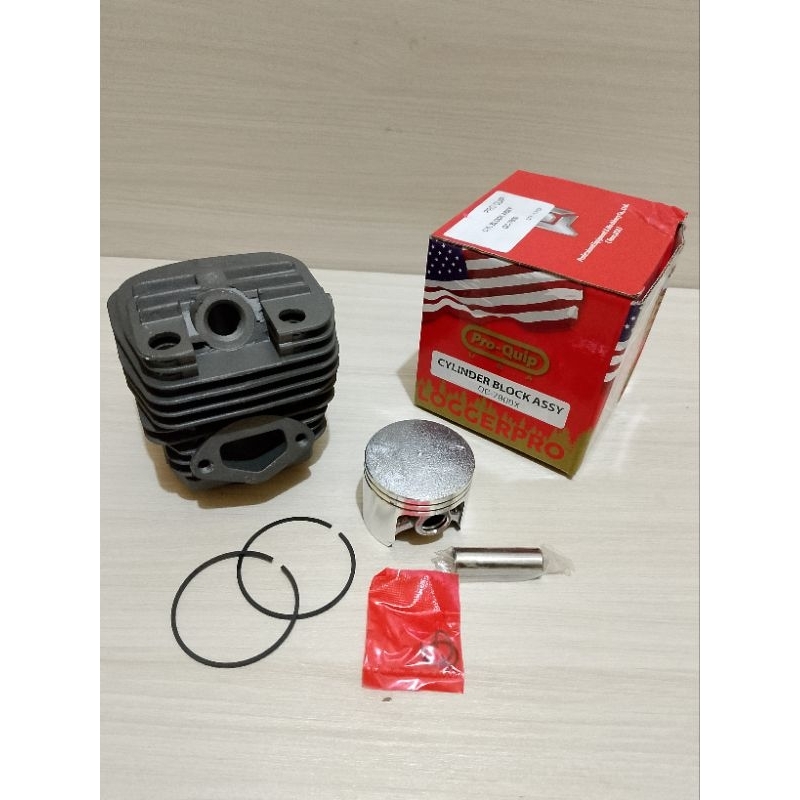 Cylinder Block Komplit Buring Mesin Gergaji Kayu Chainsaw Senso Pro-Quip QC7800X (46 mm) Merk PRO-QU