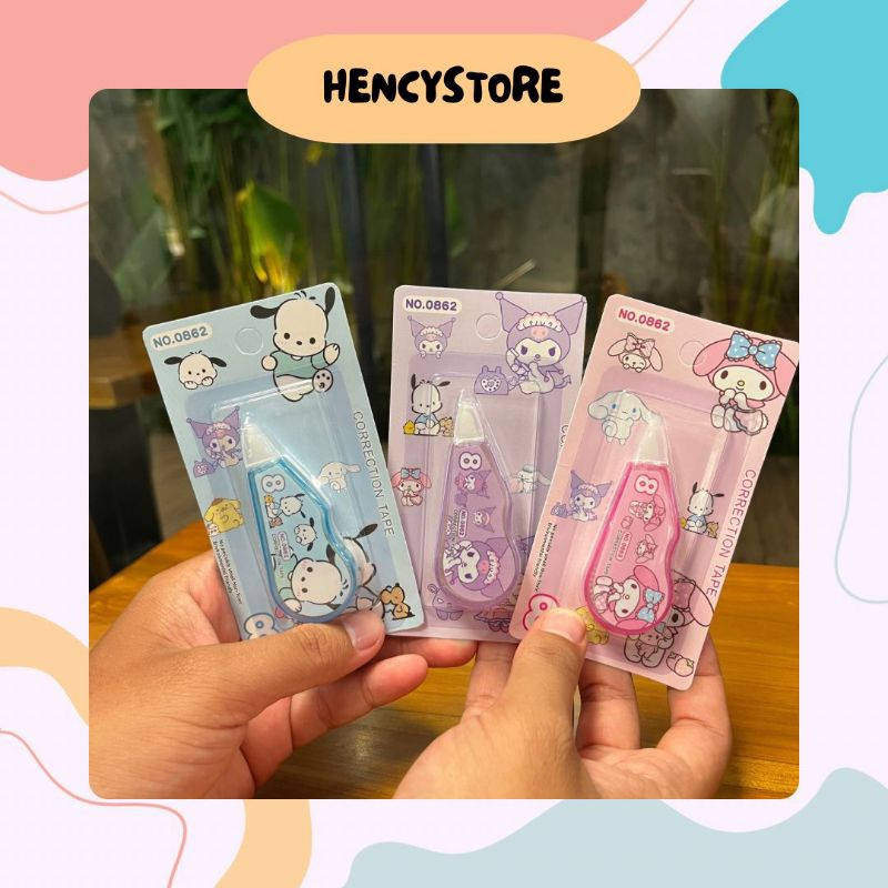 

(HencyStore) CORRECTION TAPE MOTIF LUCU TIPEX ROLL TIPE EX KERTAS KARAKTER LUCU MURAH