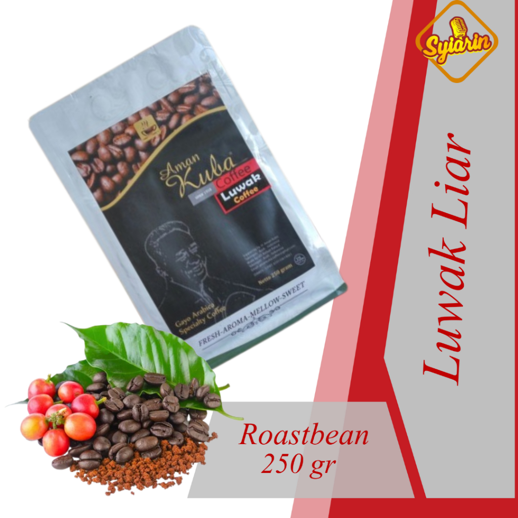 

Syiar II Gayo Arabika Aceh Takengon Wild Luwak Premium 100% Asli II Biji II Roastbean II 250g