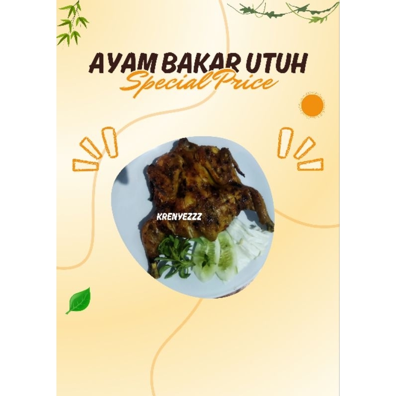 

(SURABAYA) AYAM BAKAR RICA PEDAS MANIS UTUH 1 EKOR BISA DI PESAN DADAKAN