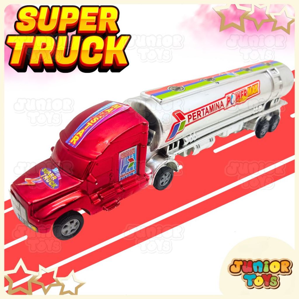 Mainan Truk Container Box Tangki Chrome Friction Car Mainan Anak
