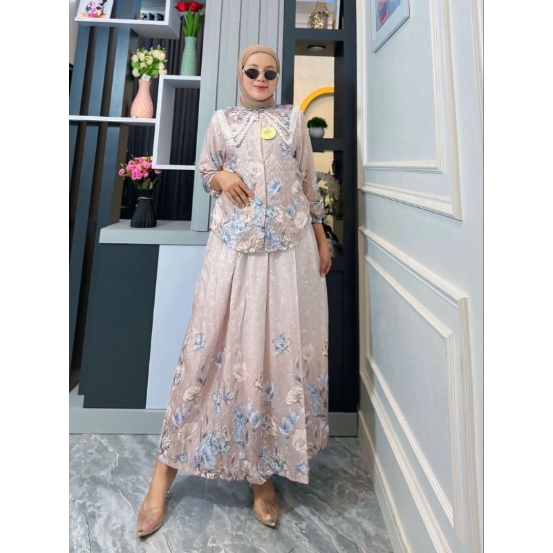 SET SETELAN ROK CANTIK MEWAH BAHAN KATUN BORDIR BOLONG PREMIUM IMPORT