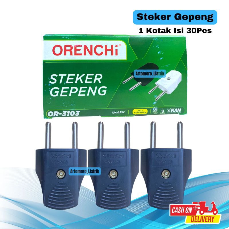 Steker Gepeng Hitam/Steker gepeng