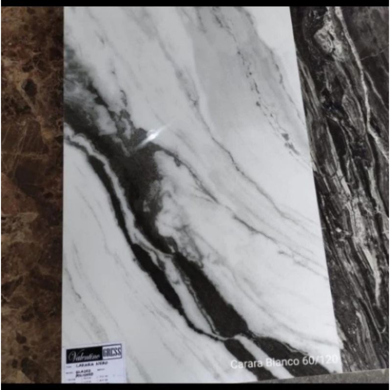 granit lantai motip carara 60x120 glosy valentino