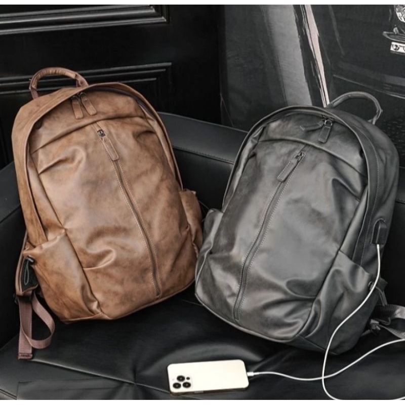 Tas Ransel Pria - Backpack Kulit Pria - Tas Kuliah