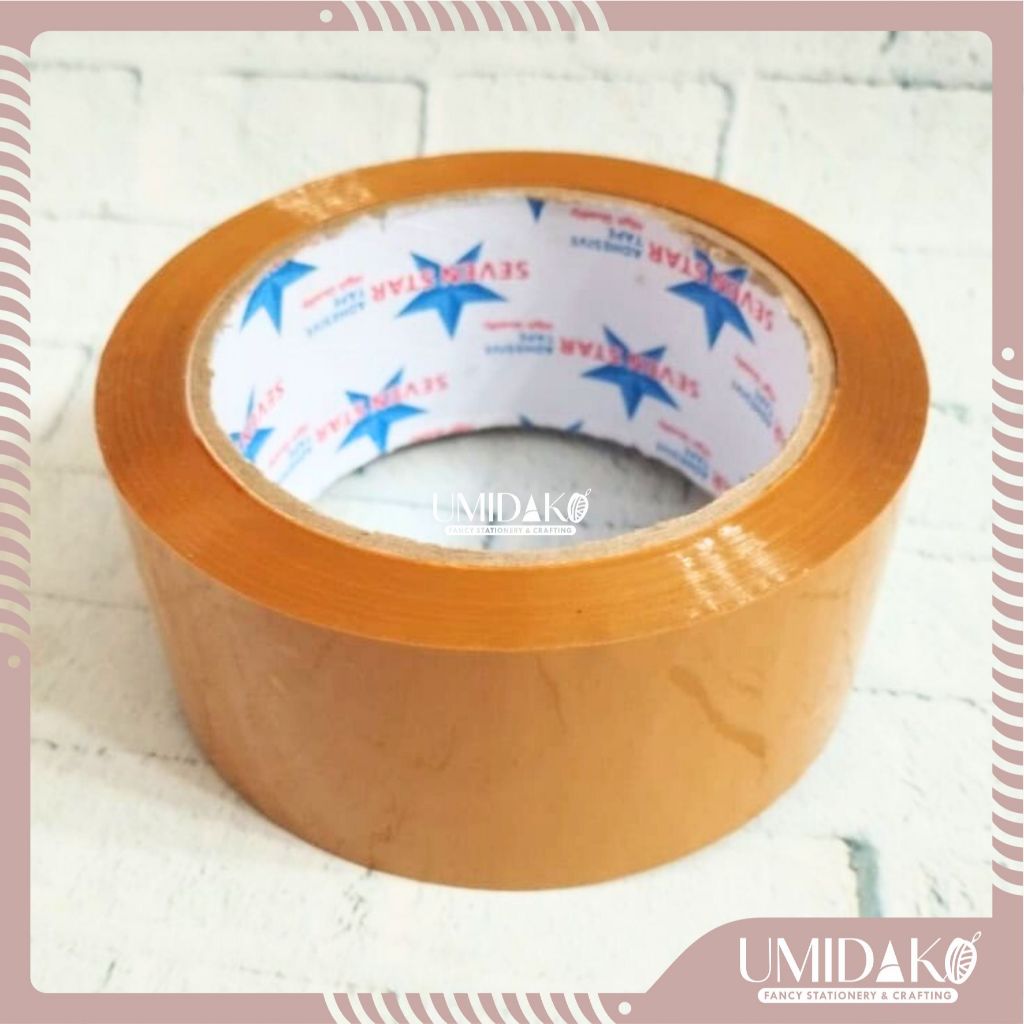 

[ UMIDAKO ] OPP LAKBAN COKLAT YOUPACK SEVENSTAR 45X90MM / LAKBAN BENING 90 YARD