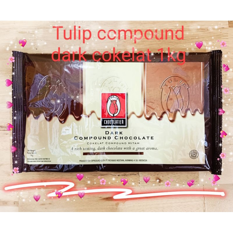 

TULIP COMPOUND DARK CHOCOLATE 1KG / COKELAT BATANGAN