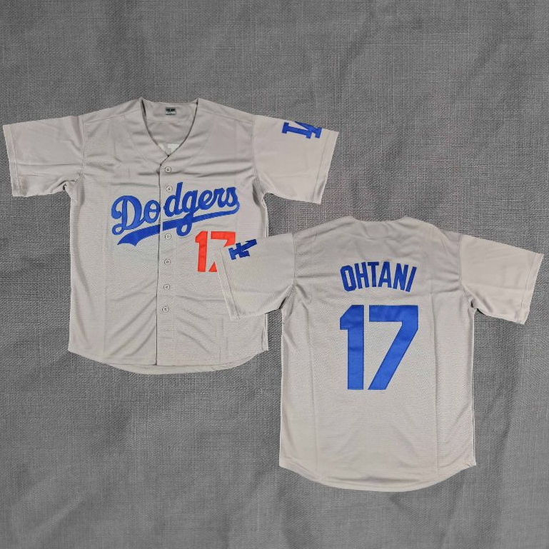 BORDIR Baju Jersey Baseball Shohei Ohtani LA Dodgers Abu Abu