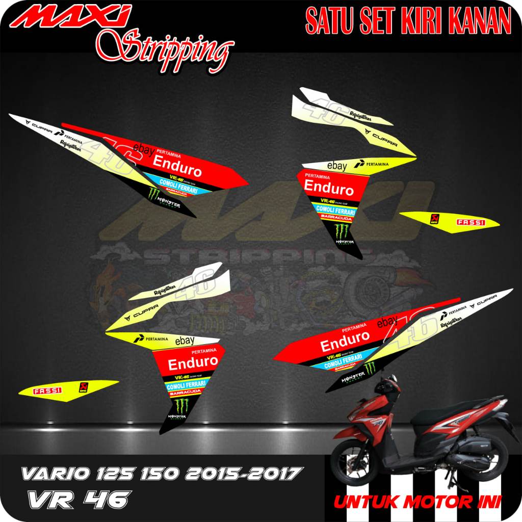 Stiker striping Honda Vario 125 150 2015-2017 VR46