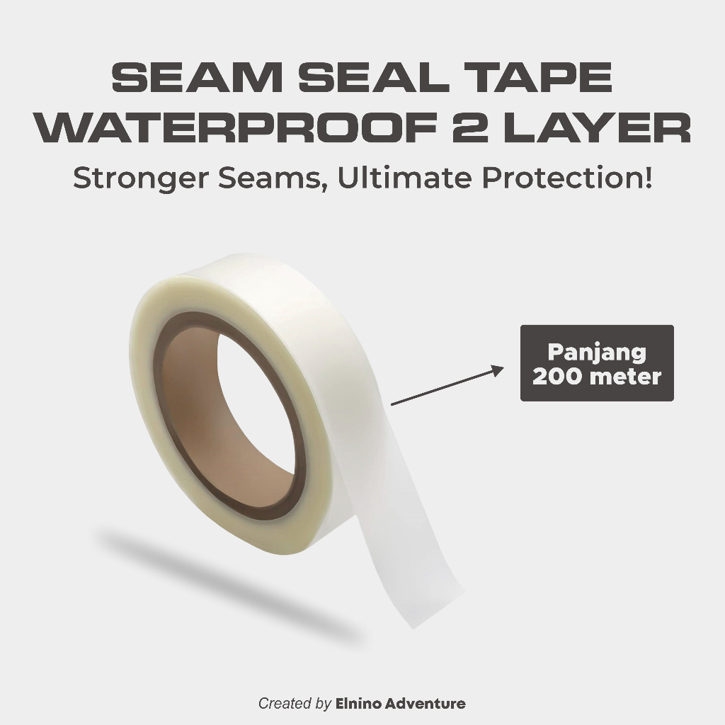 

Seam Seal Tape Waterproof 2 Layer Rol Besar Transparan / Repair Tenda