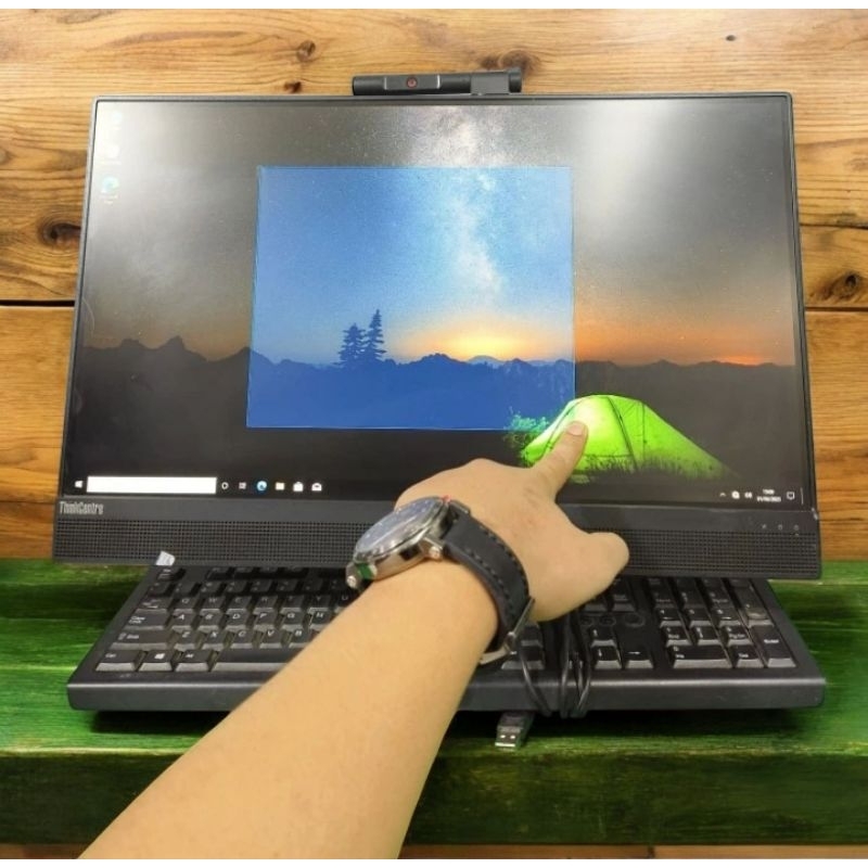 Pc All In One Lenovo ThinkCentre M820z Intel Core i3-8100T Gen 8Th Ram 8Gb Ssd 256Gb Layar TouchScre