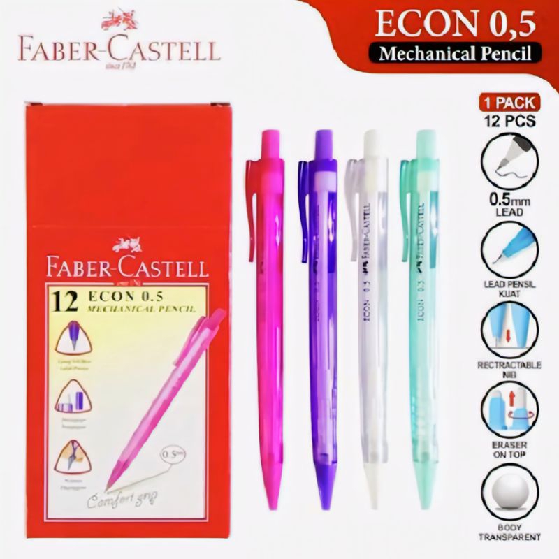 

D3W! FABER CASTELL Econ Pensil Mekanik 0.5 (1Pak/10Pcs)
